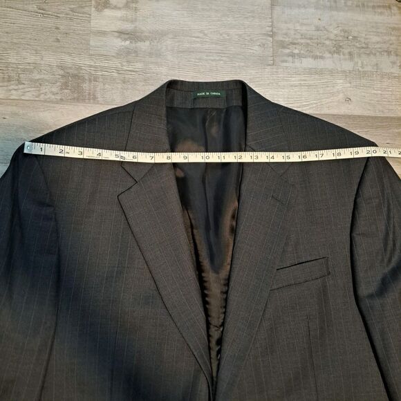 Lauren Ralph Lauren Men's 47R Pinstripe 100% Wool Blazer Sport Coat Jacket - Picture 12 of 16